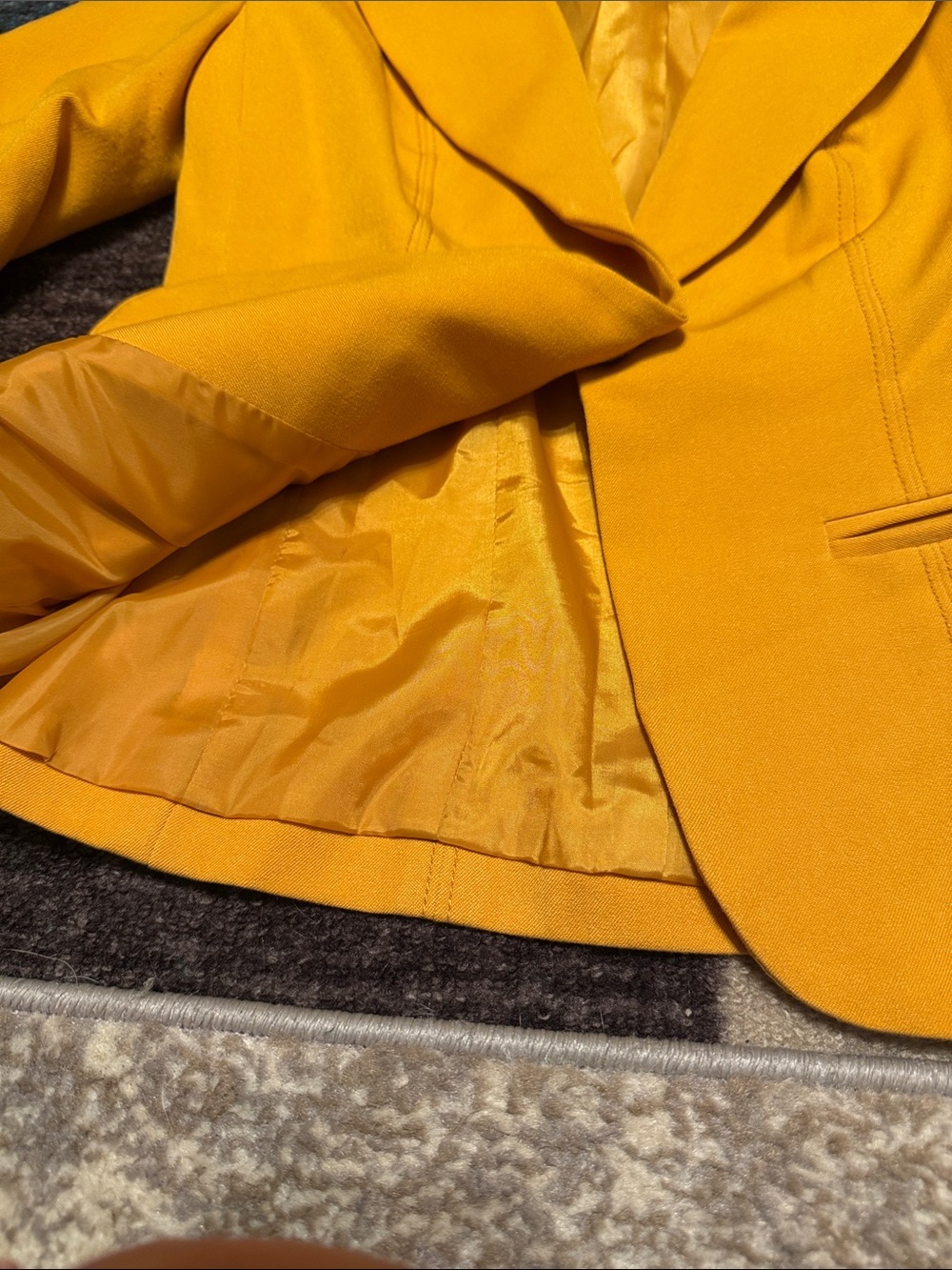 XOXO Women's Golden Yellow Single-Button Blazer - Picture 6 of 8